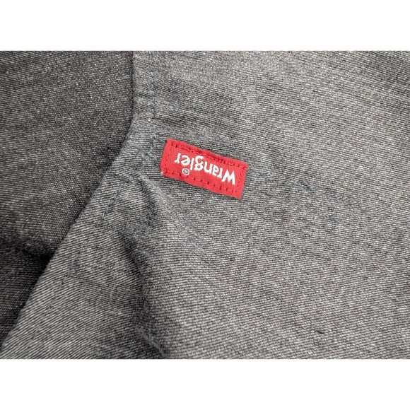 Wrangler Heavy Cotton Long Sleeve Logo Button Up Shirt Gray Mens Size 3XL - Picture 5 of 6